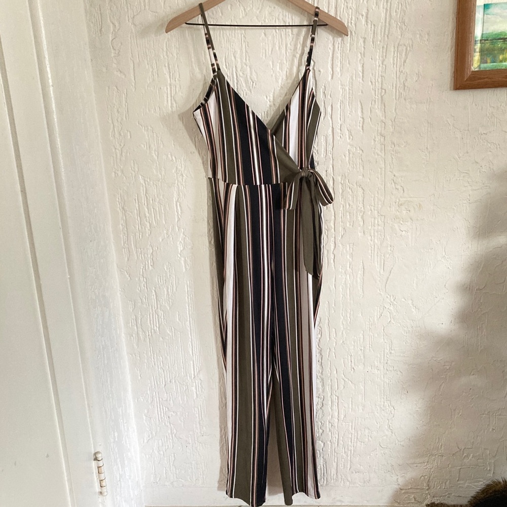 Derek Heart Striped Tank Top Jumpsuit Size Medium